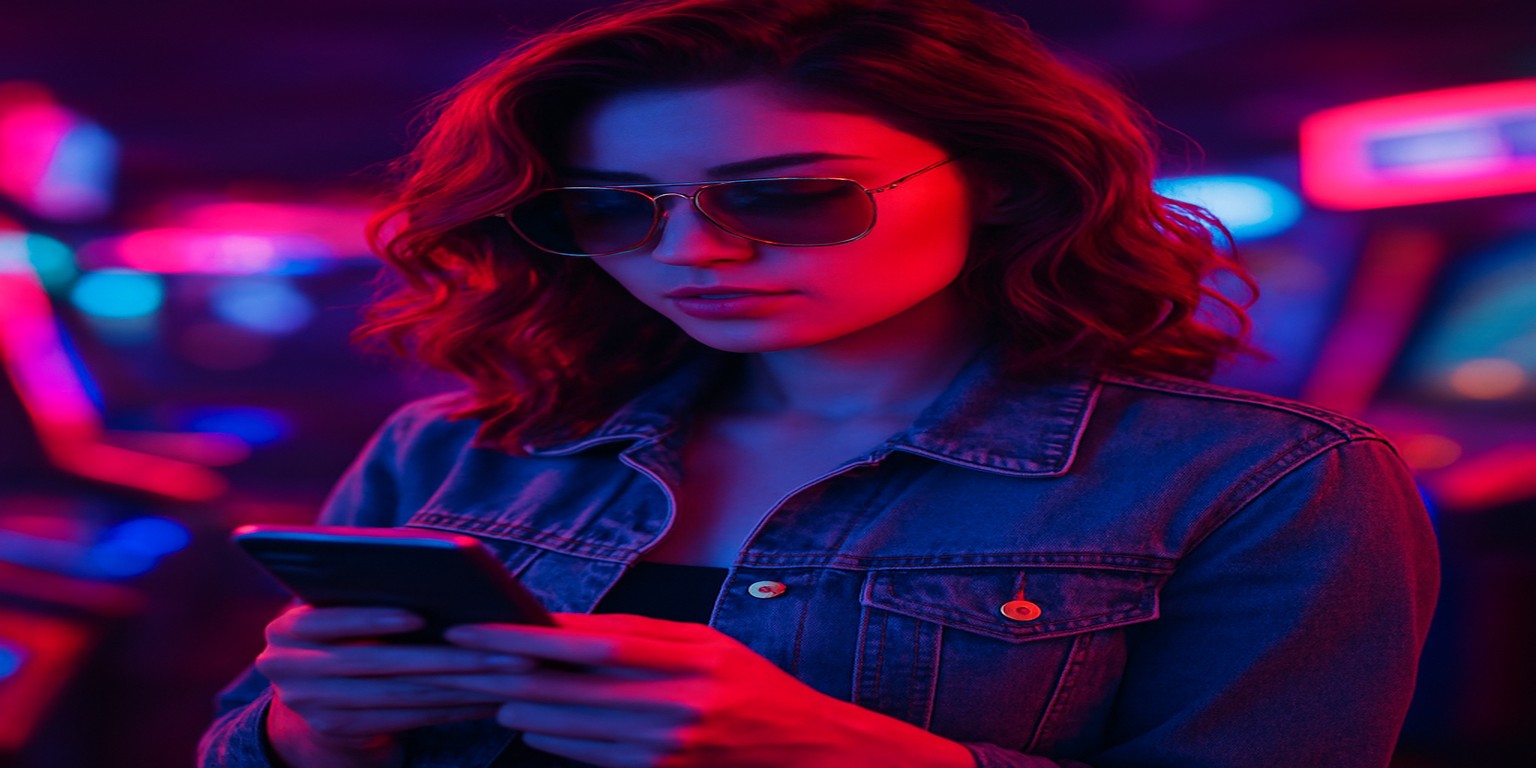 একজন নারী অ্যাভিয়েটর গেমটি উপভোগ করছেন; খেলার সময়ে তিনি মনোযোগসহকারে অংশ নিচ্ছেন এবং পরিবেশটি উপভোগ করছেন।